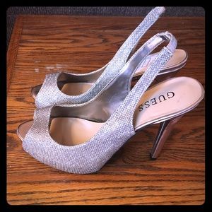 Guess peep toe heels